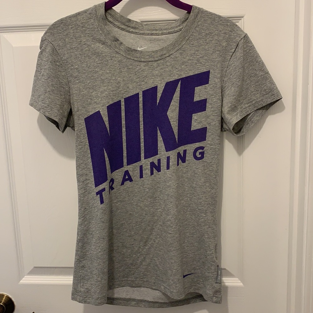 Nike Women’s Tee | Sz S | Dri-Fit Cotton, Grey Short Sleeve T-Shirt w/ Logo